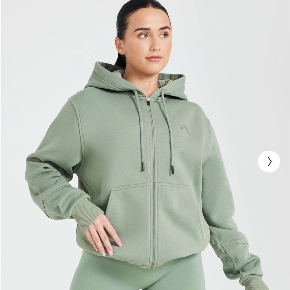 CLASSIC LOUNGE OVERSIZED ZIP THROUGH HOODIE